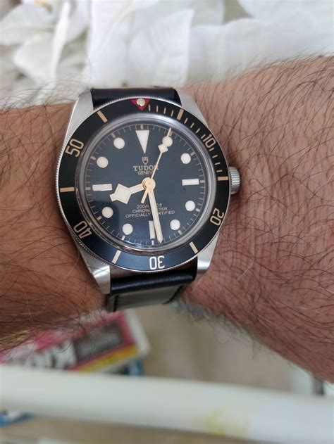 tudor black bay leather strap